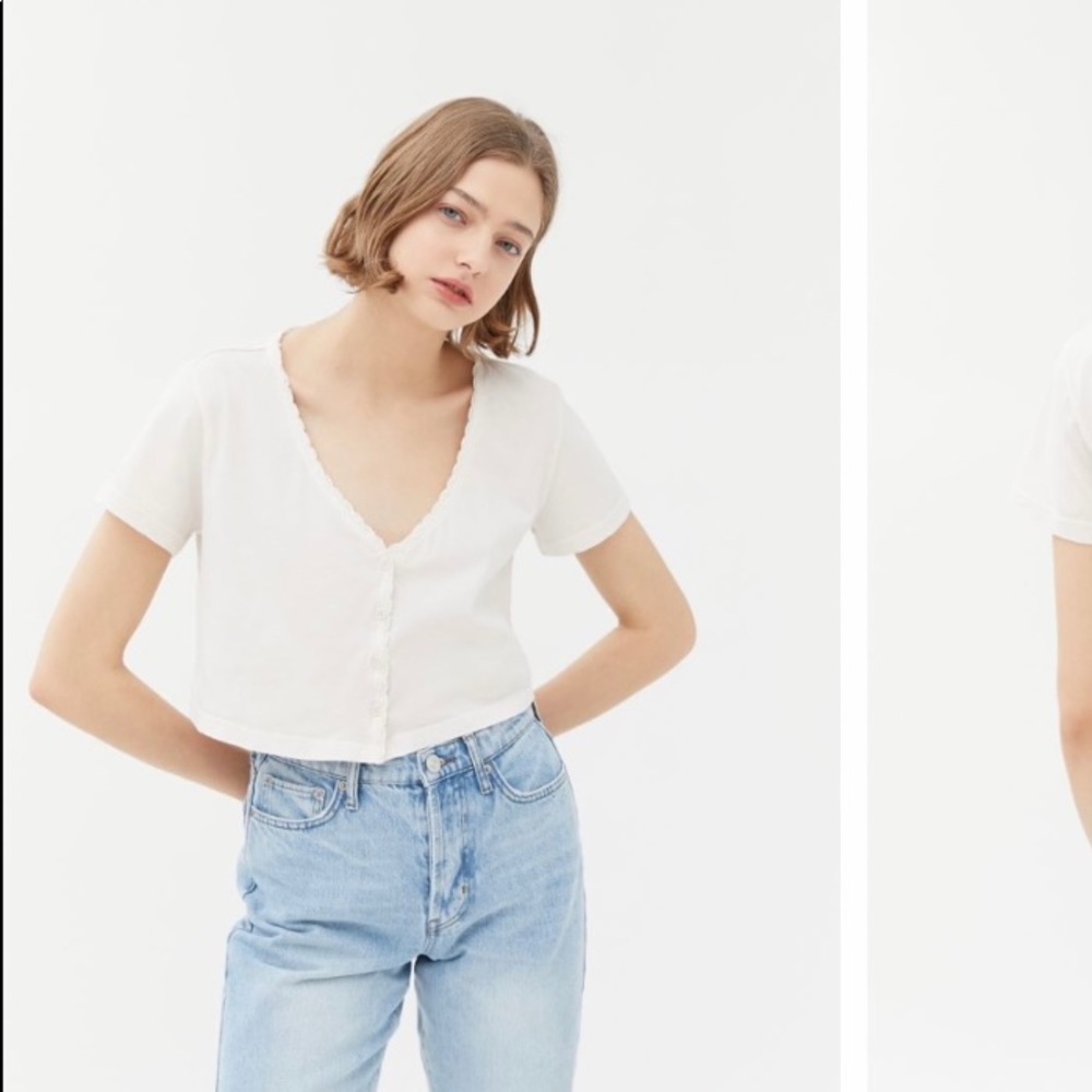 UO Wynne cropped button up